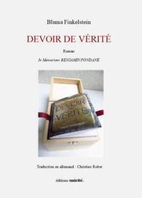 Devoir de vérité : in memoriam Benjamin Fondane