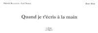 Quand je t'écris à la main
