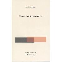 Notes sur les météores