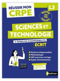 Sciences et technologie, 2e épreuve d'admissibilité : écrit L3 : nouveau concours 2027-2028