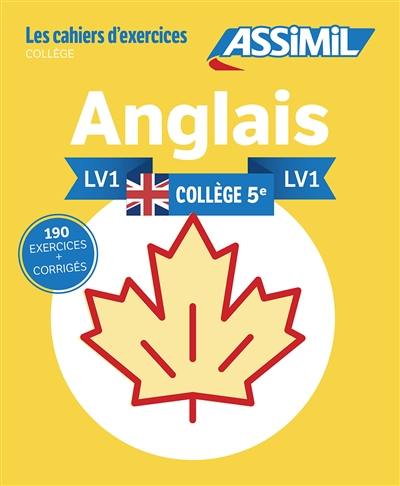 Anglais collège 5e, LV1 : 190 exercices + corrigés