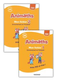 Animaths CE1 : entraînement et minitests, avec Mili et Mat ! : conforme aux programmes