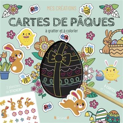Cartes de Pâques à gratter et à colorier Cartes de Pâques à gratter et à colorier
