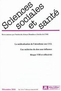 Sciences sociales et santé, n° 4 (2016)