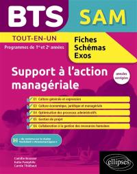 BTS SAM, support à l'action managériale : tout en un, programmes de 1re et 2e années : annales corrigées