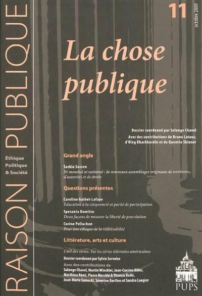 Raison publique, n° 11. La chose publique