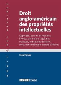 Droit anglo-américain des propriétés intellectuelles : copyright, dessins et modèles, brevets, obtentions végétales, marques, indications d'origine, concurrence déloyale, secrets d'affaires