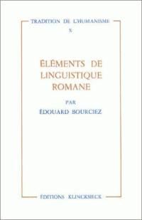 Eléments de linguistique romane
