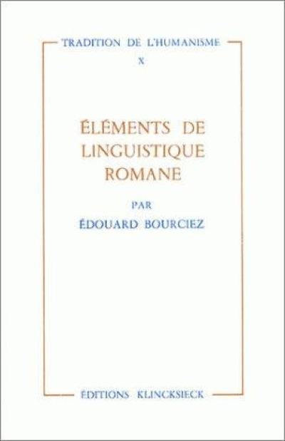 Eléments de linguistique romane