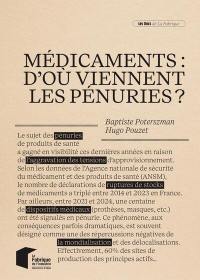 Médicaments : d'où viennent les pénuries ?