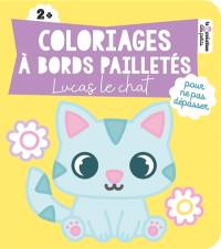 Coloriages à bords pailletés : Lucas le chat