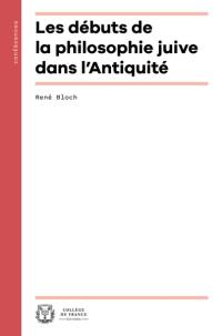 Les débuts de la philosophie juive dans l'Antiquité