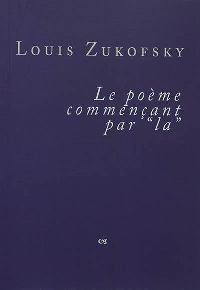Le poème commençant par "la"