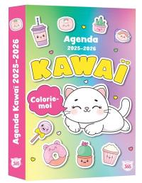 Kawaï : mon agenda scolaire 2025-2026 : colorie-moi !