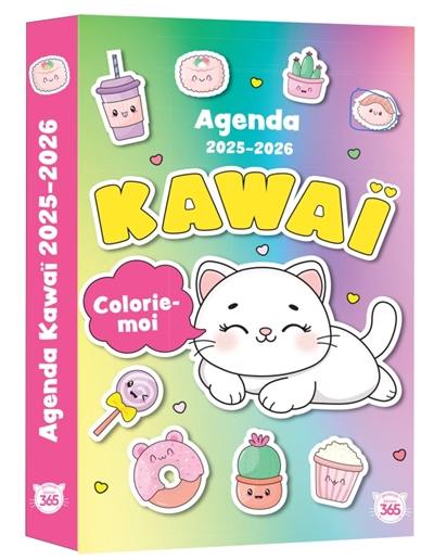 Kawaï : mon agenda scolaire 2025-2026 : colorie-moi !
