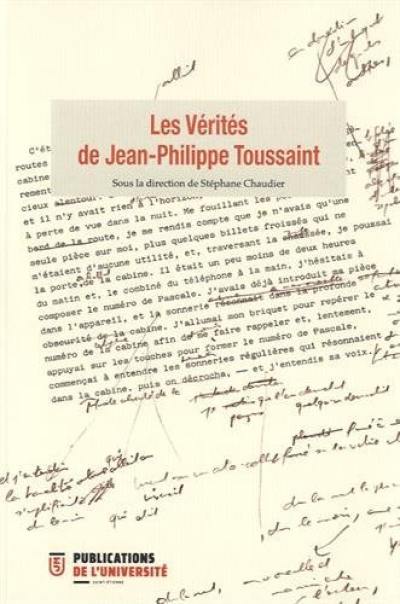 Les vérités de Jean-Philippe Toussaint