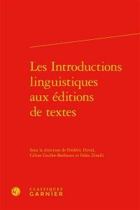 Les introductions linguistiques aux éditions de textes