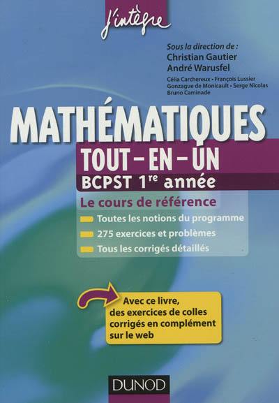 Découvrez Mathématiques Tout En Un Bcpst 1re Année Chez Dunod - 