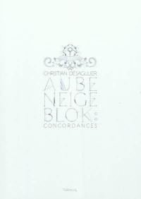 Aube, neige, Blok : concordances