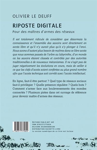 Riposte digitale : pour des maîtres d'armes des réseaux