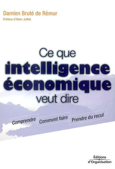 Ce que intelligence économique veut dire : comprendre, comment faire, prendre du recul Ce que intelligence économique veut dire : comprendre, comment faire, prendre du recul