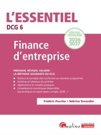 Finance d'entreprise, DCG 6 : nouveau programme 2026-2027