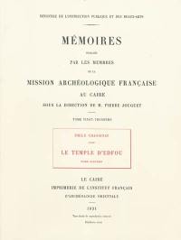 Le temple d'Edfou. Vol. 6