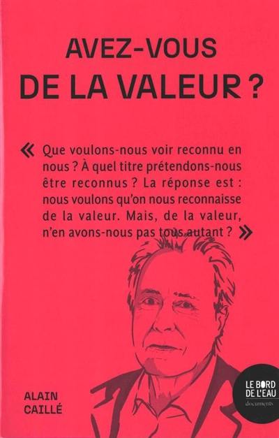 Avez-vous de la valeur ?