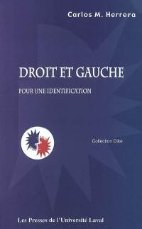 Droit et gauche : pour une identification.