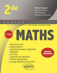 Maths 2de : nouveau programme