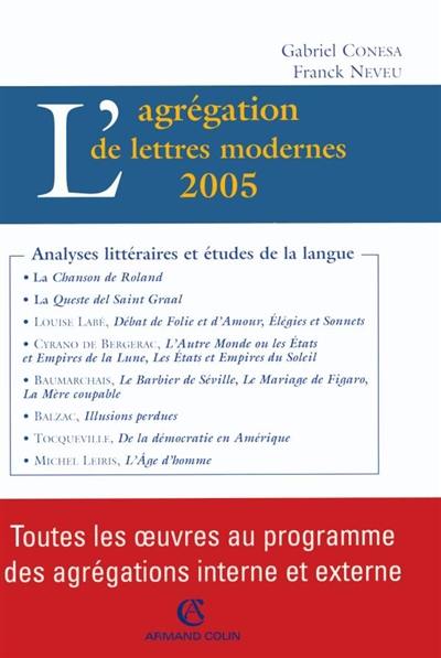 L'agrégation de lettres modernes, 2005 L'agrégation de lettres modernes, 2005