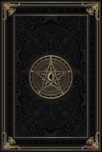 Grimoire vierge pentacle lunaire : noir