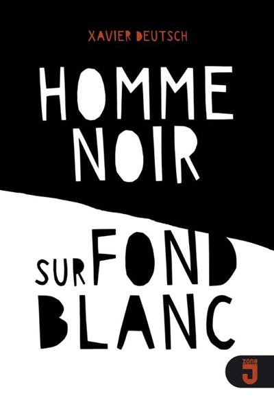 Homme noir sur fond blanc