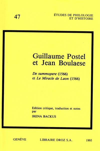 De summopere (1566) et le miracle de Laon (1566)