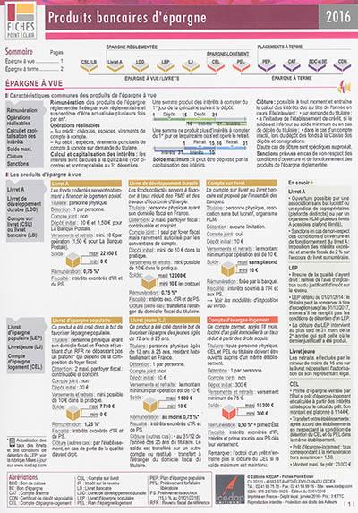 Produits bancaires d'épargne Produits bancaires d'épargne