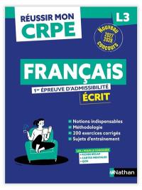 Français, 1re épreuve d'admissibilité : écrit L3 : nouveau concours 2027-2028