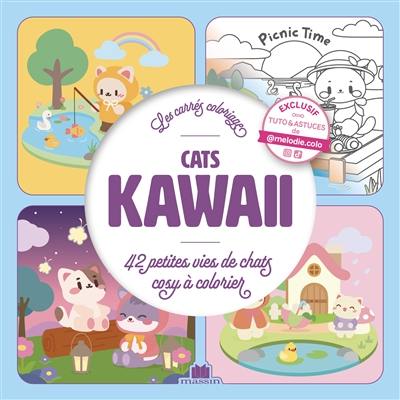 Cats kawaii : 40 chatons mignons à colorier