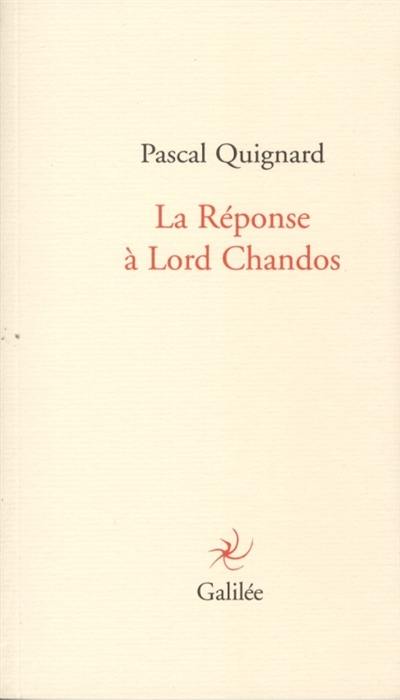 La réponse à Lord Chandos