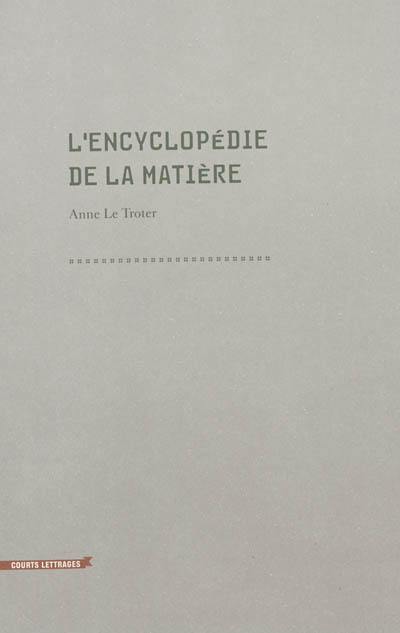 L'encyclopédie de la matière