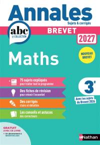 Maths 3e : nouveau brevet 2027