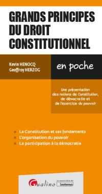Grands principes de droit constitutionnel : une présentation des notions de Constitution, de démocratie et de l'exercice du pouvoir