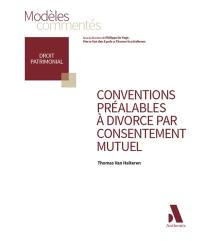 Conventions préalables à divorce par consentement mutuel