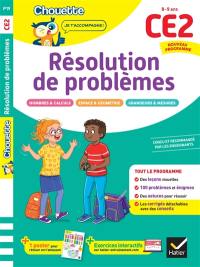Résolution de problèmes CE2, 8-9 ans : leçons et exercices corrigés : cahier de soutien, nouveau programme