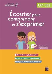 Ecouter pour comprendre et s'exprimer : CP, CE1, CE2 : programmes 2016