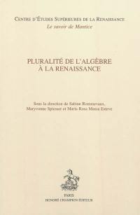 Pluralité de l'algèbre à la Renaissance