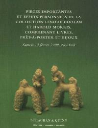 Pièces importantes et effets personnels de la collection Lenore Doolan et Harold Morris, comprenant livres, prêt-à-porter et bijoux : Maison de vente Strachan & Quinn, 14 février 2009, 10h et 14h, heure de New York