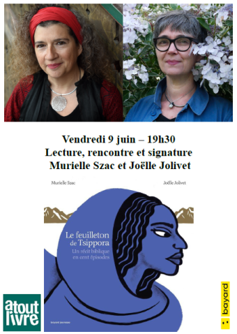 Le Feuilleton de Tsippora : lecture suivie d'une rencontre avec Murielle Szac et Joëlle Jolivet