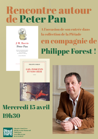 Rencontre autrour de Peter Pan avec Philippe Forest !